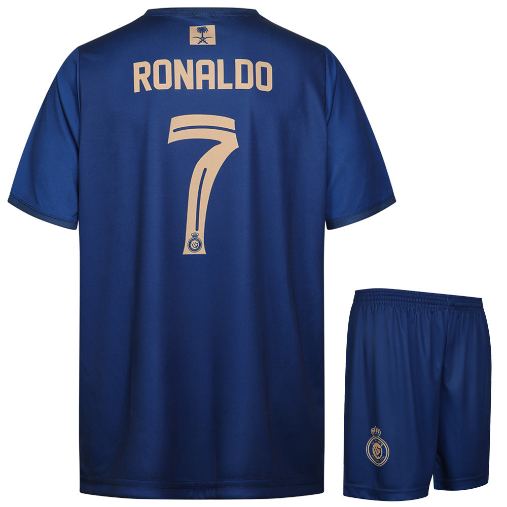 Al-Nassr Voetbaltenue Ronaldo Uit Kind en Volwassenen Tycano