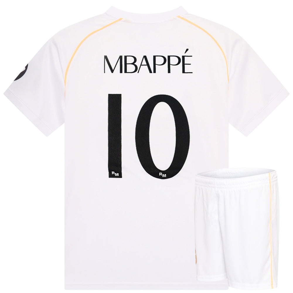 Kit de football extérieur Real Madrid Mbappe - 2024-2025 - Enfant Kit de football extérieur Real Madrid Mbappe - 2024-2025 - Enfant